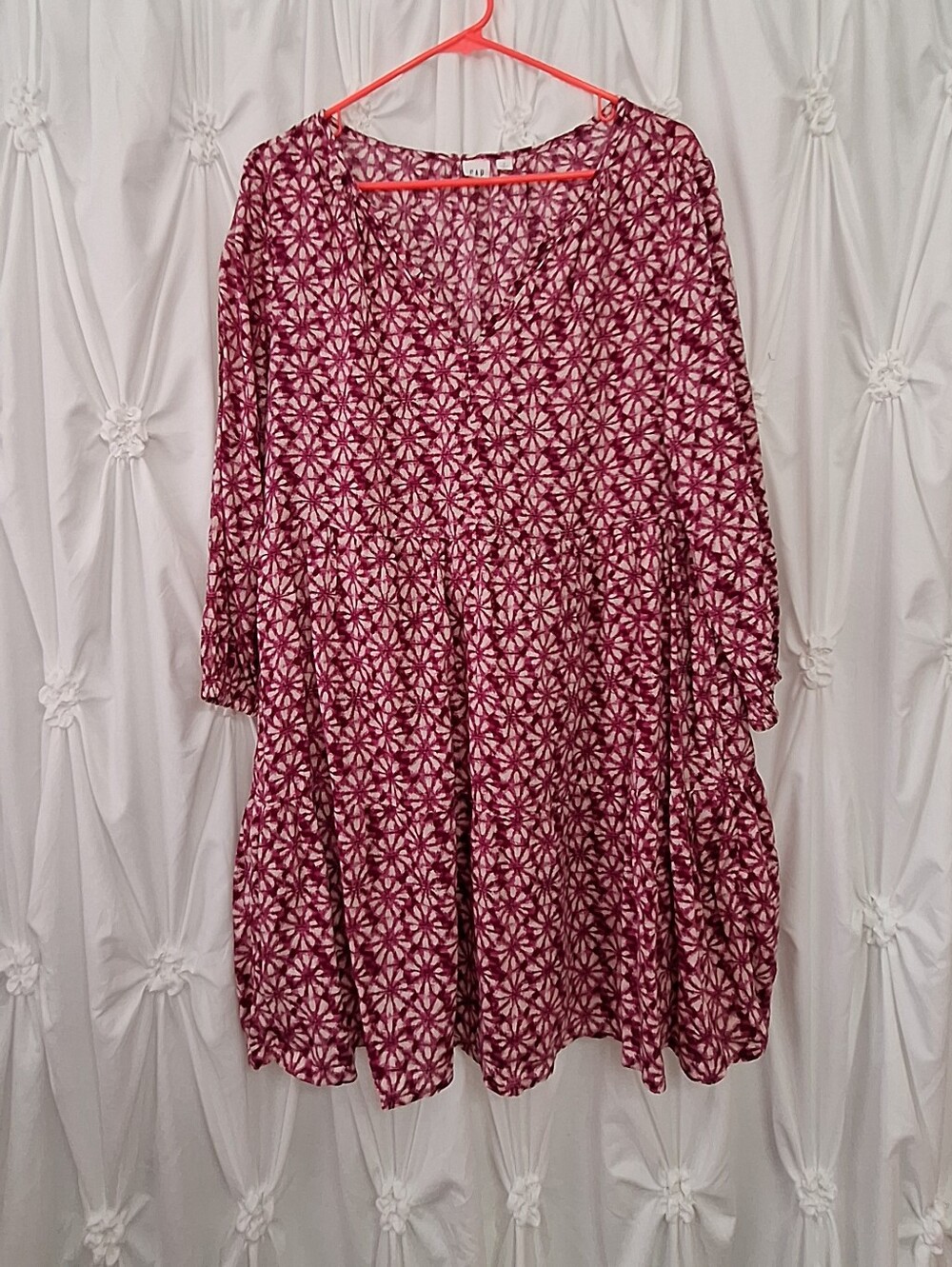 Gap Pink Patterned V-Neck dress